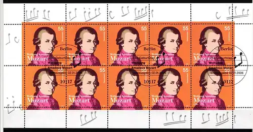 BRD Bund 2512 gestempelt als Kleinbogen #KG154