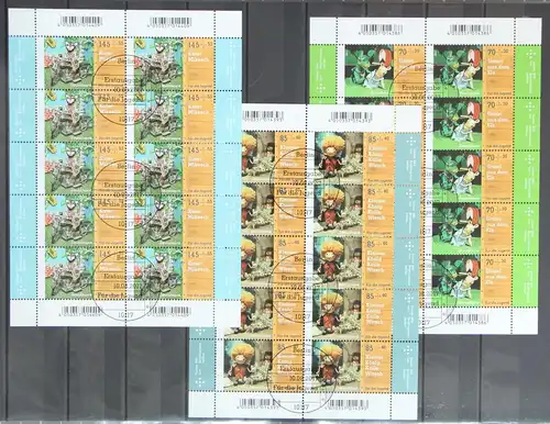 BRD Bund 3325-3327 gestempelt als Kleinbogen #KG184