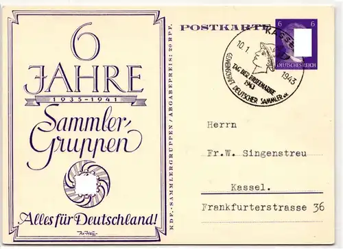 Deutsches Reich PP 156- C 3 als Ganzsache mit Sonderstempel #KD193