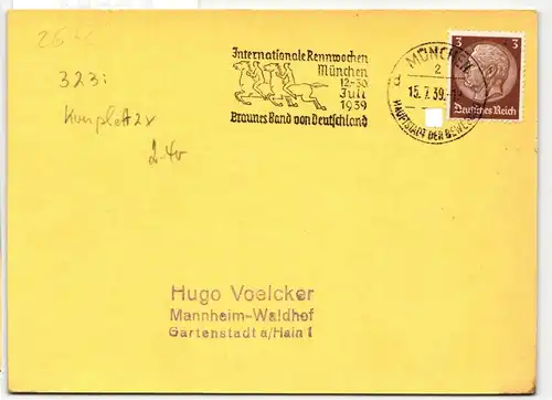 Deutsches Reich 513 auf Postkarte #KF584
