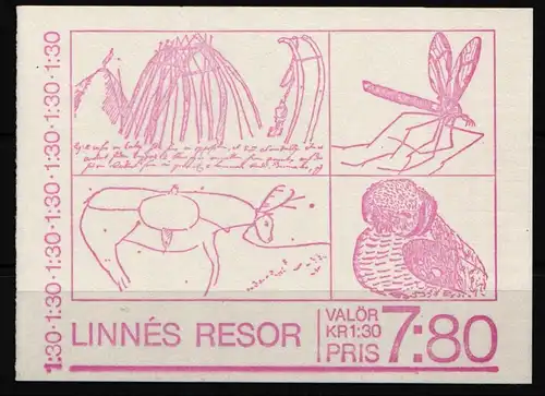 Schweden 1022-1027 postfrisch Markenheftchen 67 #KF854