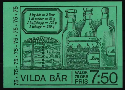 Schweden 994-998 postfrisch Markenheftchen 62 #KF850