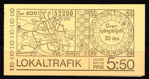 Schweden 999-1003 postfrisch Markenheftchen 63 #KF851