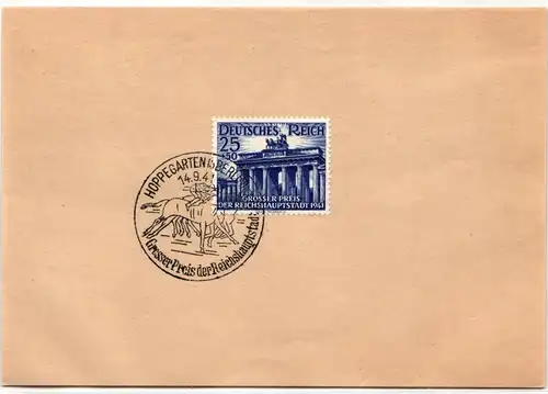 Deutsches Reich 803 Stempelblatt, Sonderstempelstempel Reiten #KF887