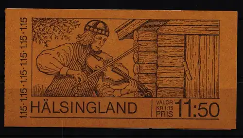 Schweden 1108-1112 postfrisch Markenheftchen 78 #KF861