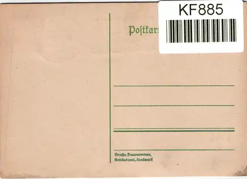 Deutsches Reich 762 auf Postkarte Maschinenstempel Reiten #KF885