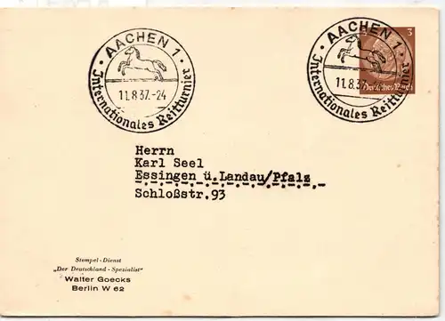 Deutsches Reich als Ganzsache Privatganzsache Goecks #KF891