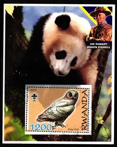 Ruanda postfrisch als Block #KG819