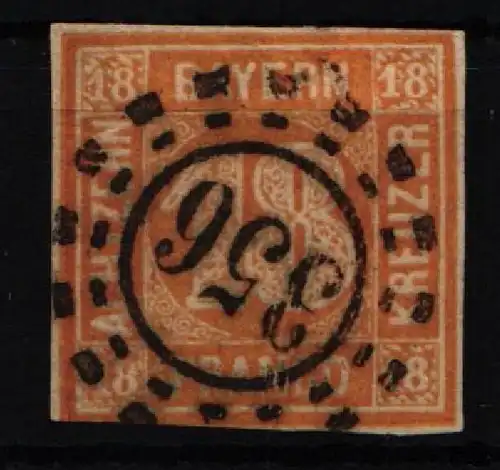 Bayern 7 gestempelt leichte Mängel kleine dünne Stelle #KF929