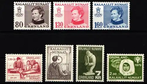 Dänemark Grönland Jahrgang 1979 mit 112-118 postfrisch #KG445