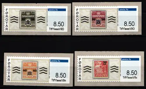Dänemark Färöer Automatenmarken 29-32 postfrisch #KG503