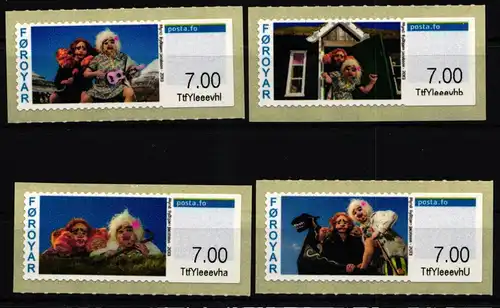 Dänemark Färöer Automatenmarken 21-24 postfrisch #KG505
