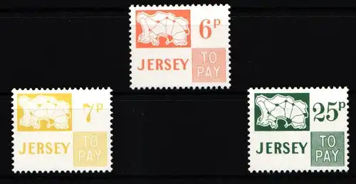 Großbritannien Jersey Portomarken 15-17 postfrisch #KG572