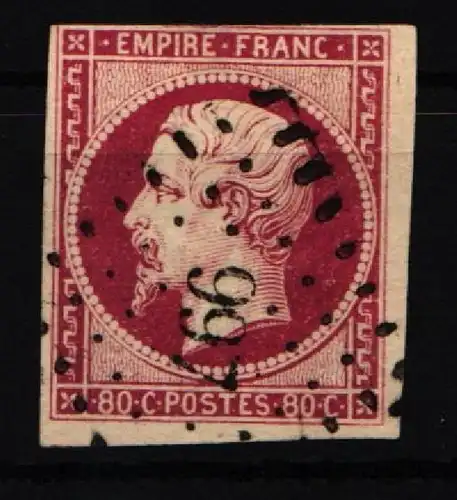 Frankreich 16 b gestempelt oben etwas knapp geschnitten #KH074