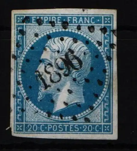 Frankreich 13 gestempelt sauberer Nummerstempelabschlag #KH095