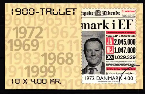 Dänemark 1263 postfrisch Markenheftchen #KH497