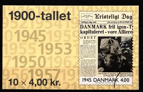 Dänemark 1255 postfrisch Markenheftchen #KH498