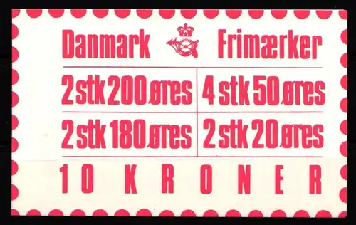 Dänemark MH 29 postfrisch Markenheftchen #KH663