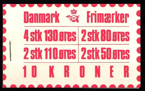 Dänemark MH 27 postfrisch Markenheftchen #KH671