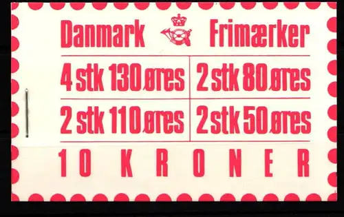 Dänemark MH 27 postfrisch Markenheftchen #KH672