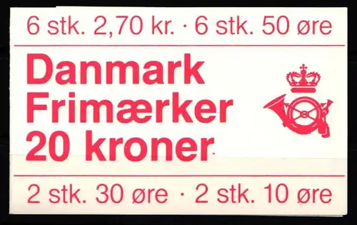 Dänemark MH 33 postfrisch Markenheftchen #KH657