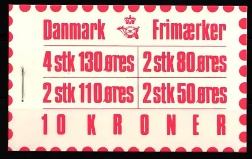 Dänemark MH 27 postfrisch Markenheftchen #KH670