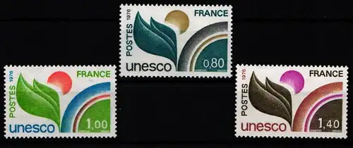 Frankreich Dienstmarken Unesco 16-18 postfrisch #KI113