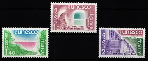 Frankreich Dienstmarken Unesco 21-23 postfrisch #KI115