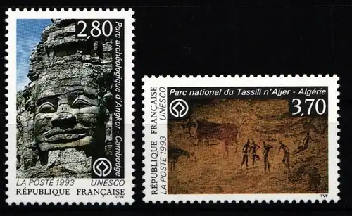 Frankreich Dienstmarken Unesco 45-46 postfrisch #KI160