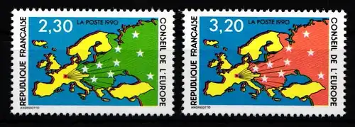 Frankreich Dienstmarken Europarat 47-48 postfrisch #KI169