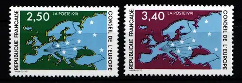 Frankreich Dienstmarken Europarat 49-50 postfrisch #KI168