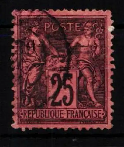 Frankreich 74 gestempelt leichte Mängel in der Zähnung #KH873