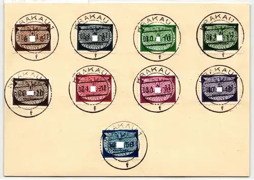 Generalgouvernement 89-91 gestempelt auf Stempelblatt #KH965