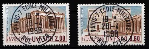 Frankreich Dienstmarken Unesco 39-40 gestempelt #KJ008