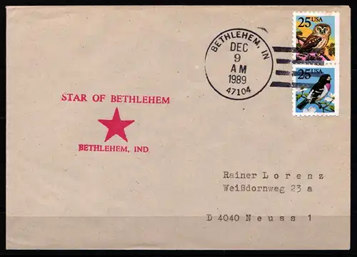 USA 1980-1981 gestempelt als Brief, Eulen #KJ820
