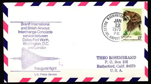 USA 1359 gestempelt auf Brief, Eulen #KJ826