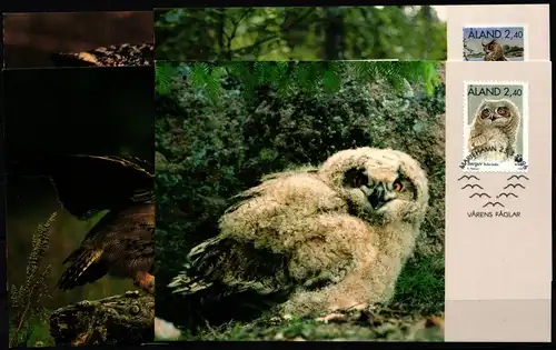 Finnland Alandinseln 119-112 gestempelt als FDC auf vier Postkarten #KJ904
