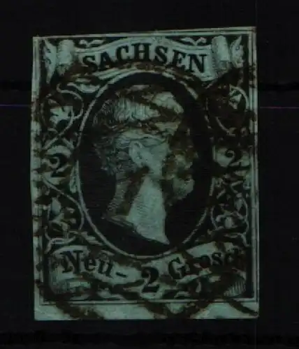 Sachsen 5 gestempelt leichte Mängel #KI378