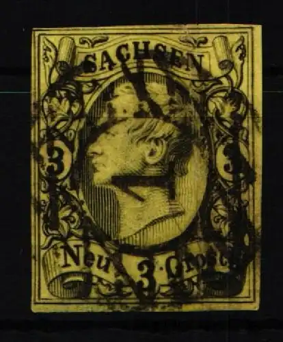 Sachsen 11 gestempelt leichte Mängel falzhelle Stelle #KI387