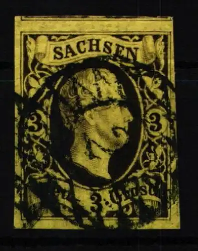 Sachsen 6 gestempelt gut geschnitten #KI383