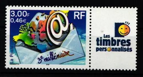Frankreich 3505 II ZF postfrisch Offsetdruck mit Zierfeld #KI594