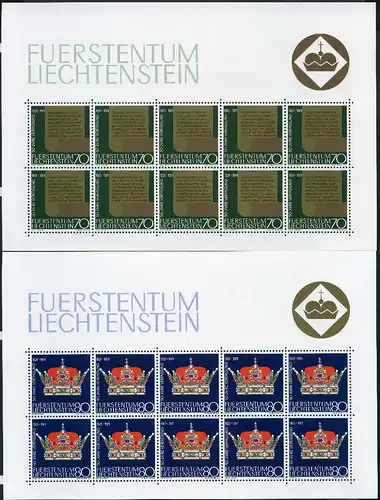 Liechtenstein Kleinbogen 546-547 postfrisch #KG651