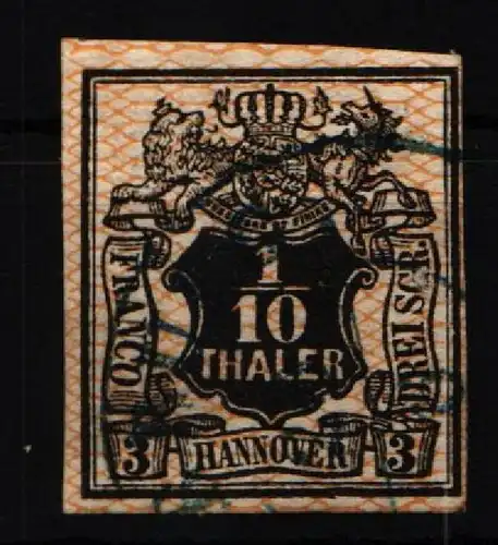 Hannover 12 gestempelt sauber geschnitten #KI725