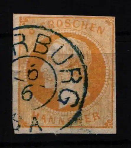 Hannover 16 gestempelt Mängel, seitlich eingerissen #KI726