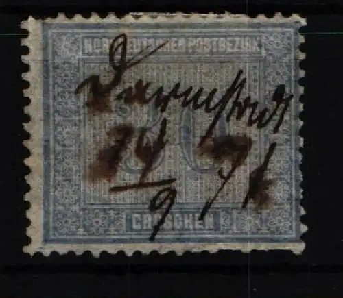 Norddeutscher Bund 26 gestempelt Federzugentwertung, leichte Zähnungsmä. #KI738