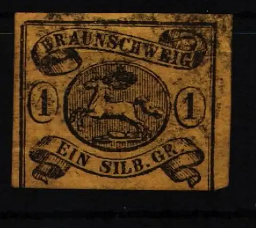 Braunschweig 6 gestempelt Mängel, angeschnitten #KI721