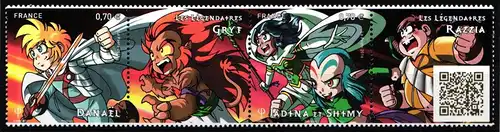 Frankreich 6527-6528 postfrisch 4er Streifen #KI831