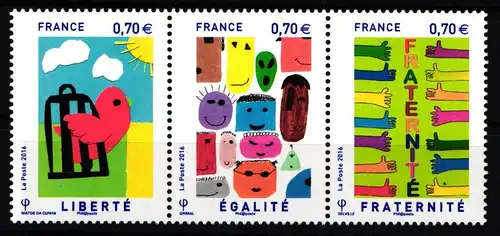 Frankreich 6356-6358 postfrisch 3er Streifen #KI766
