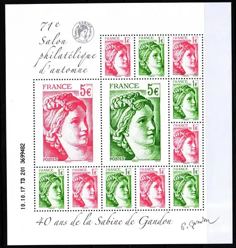 Frankreich 6912-6915 postfrisch Zusammendruckbogen #KI933