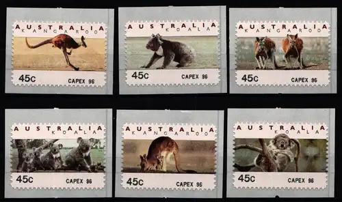 Australien Automatenmarken 40-45 postfrisch #KL219